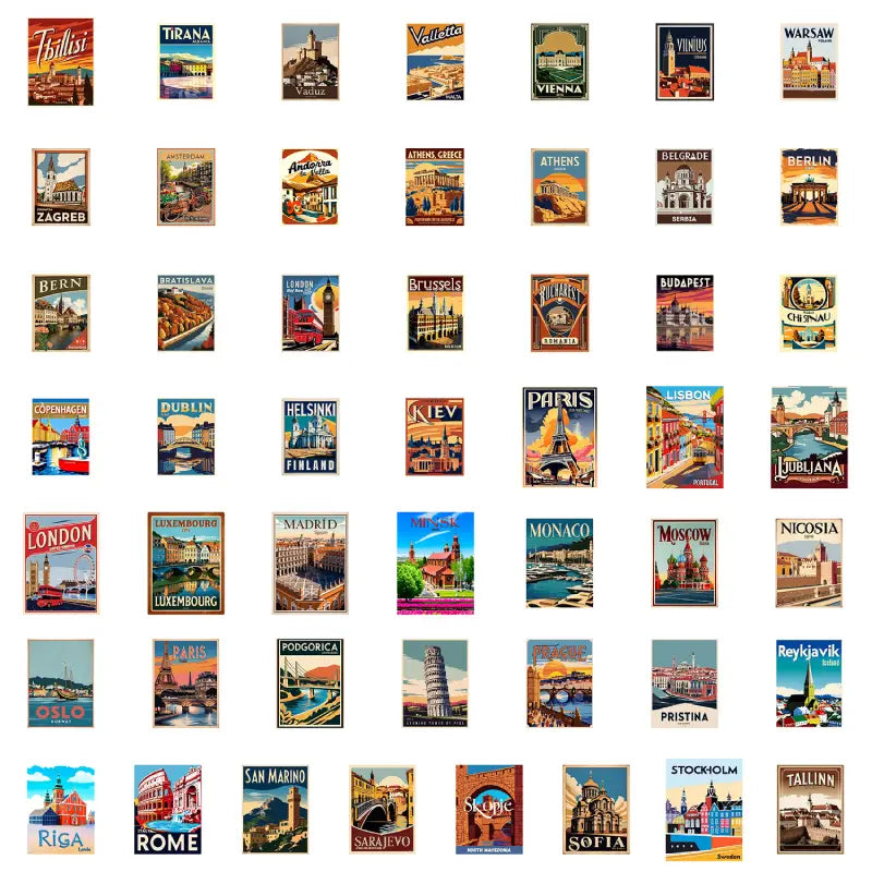 European Travel Stickers
