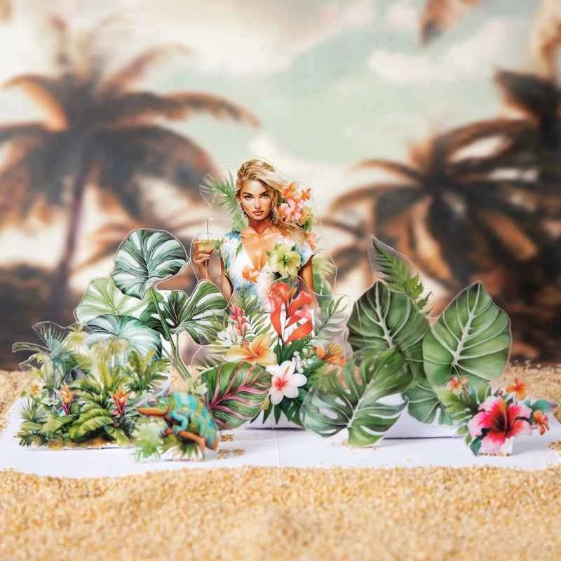 Tropical landscape Scroll Tape