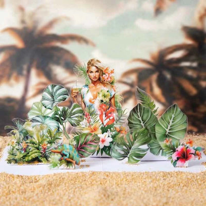 Tropical landscape Scroll Tape