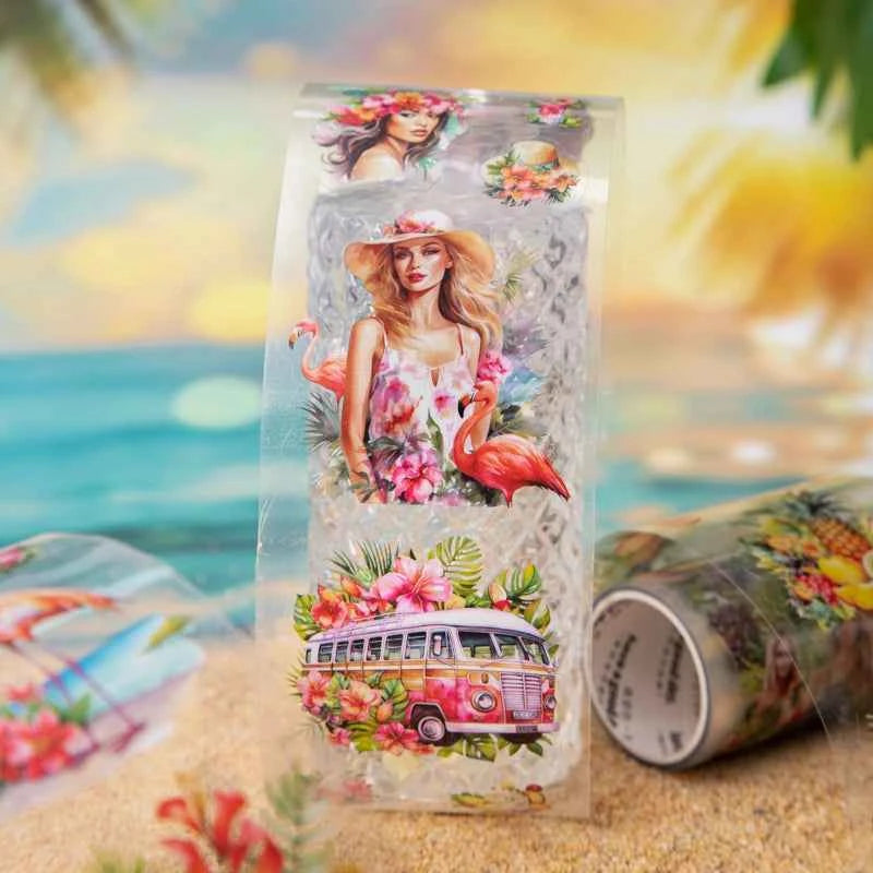 Tropical landscape Scroll Tape