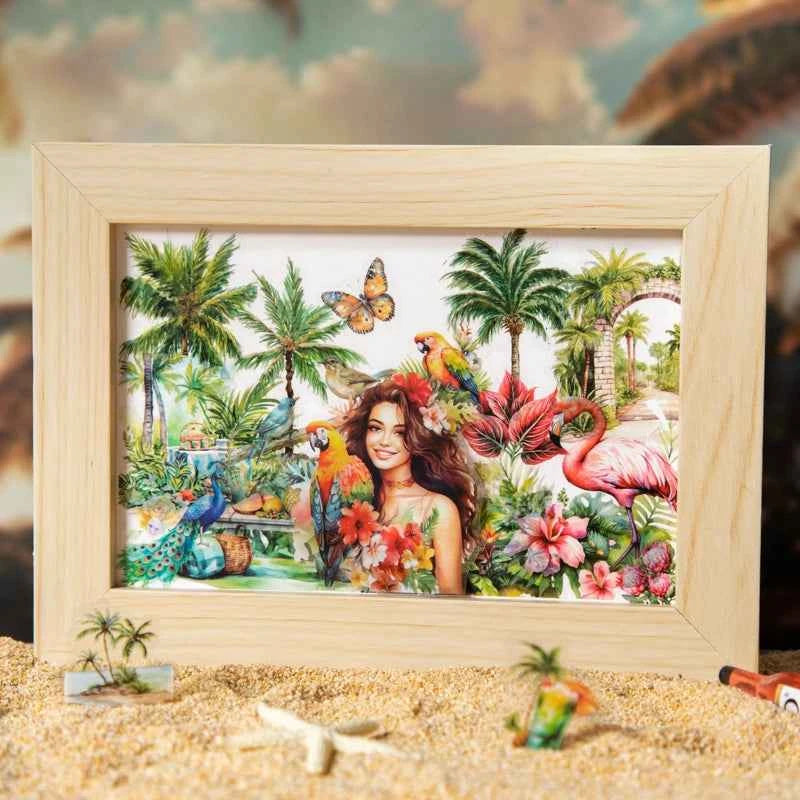 Tropical landscape Scroll Tape