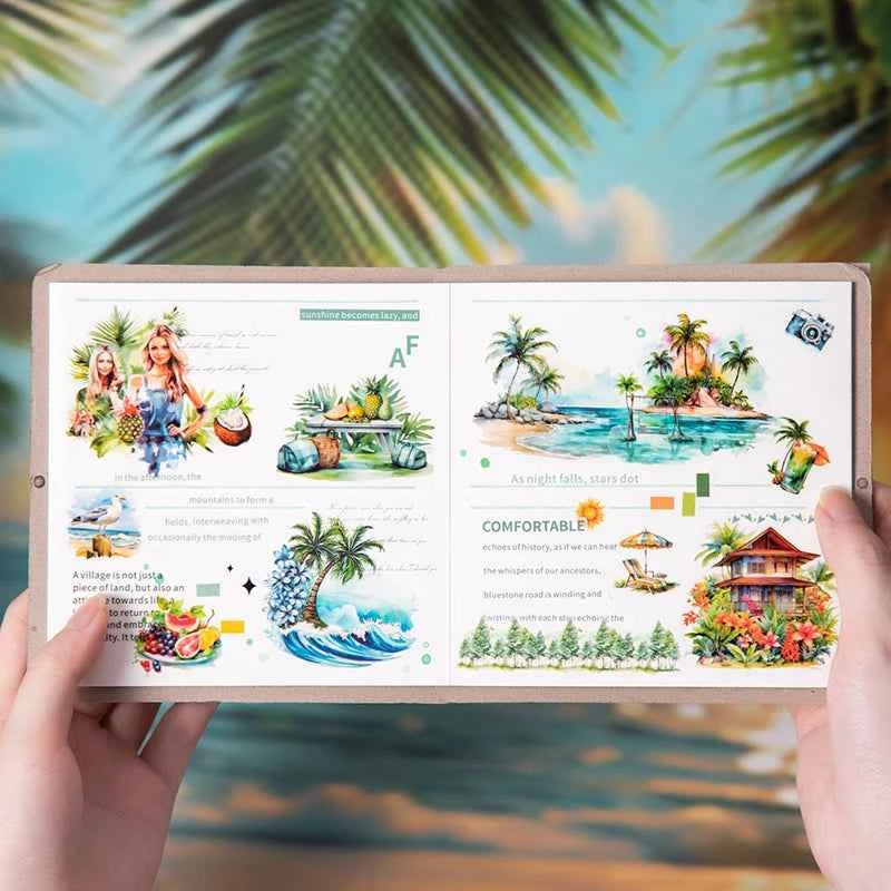 Tropical landscape Scroll Tape