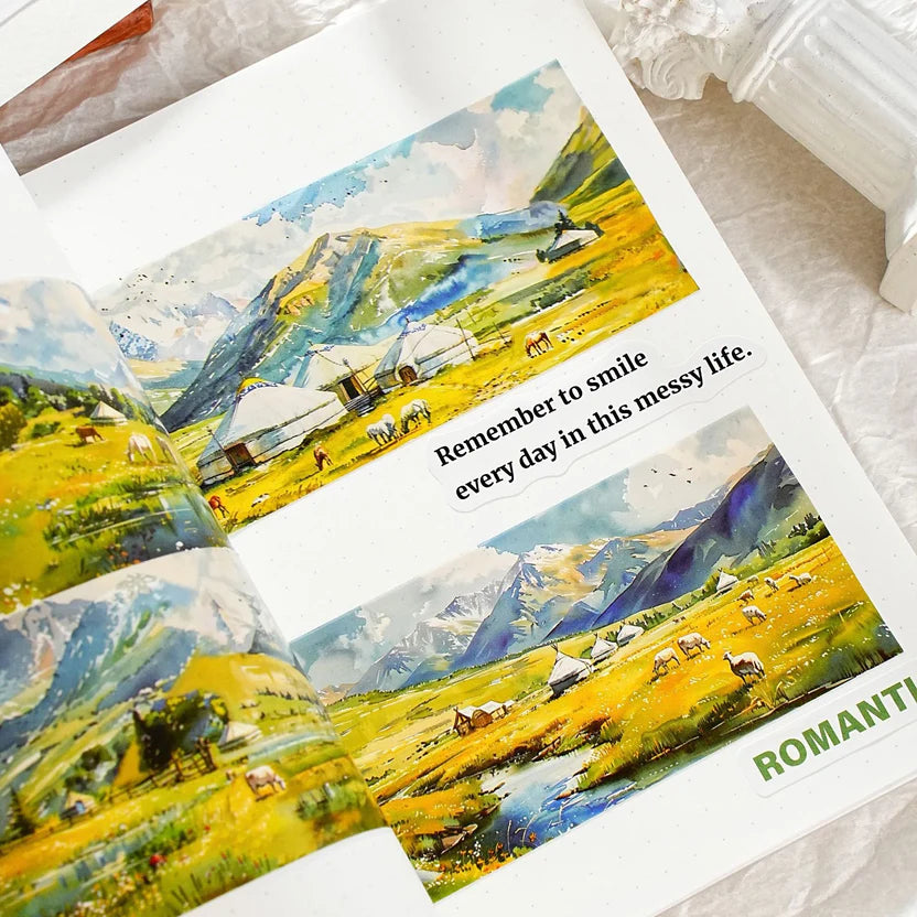Free Watercolor Landscape Tape