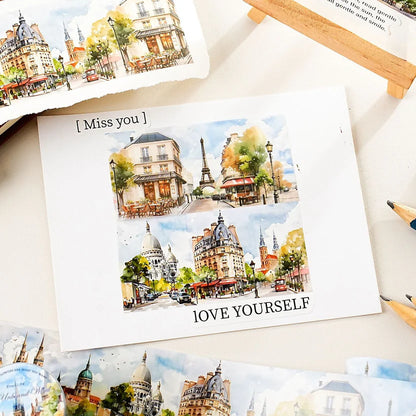 Free Watercolor Landscape Tape