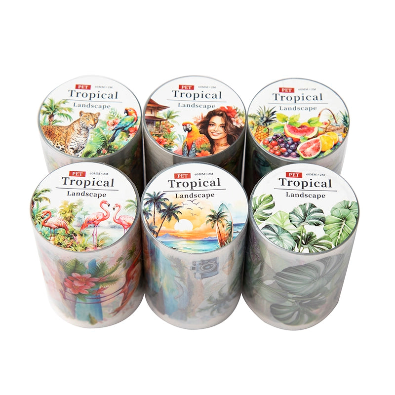 Tropical landscape Scroll Tape