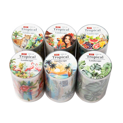 Tropical landscape Scroll Tape