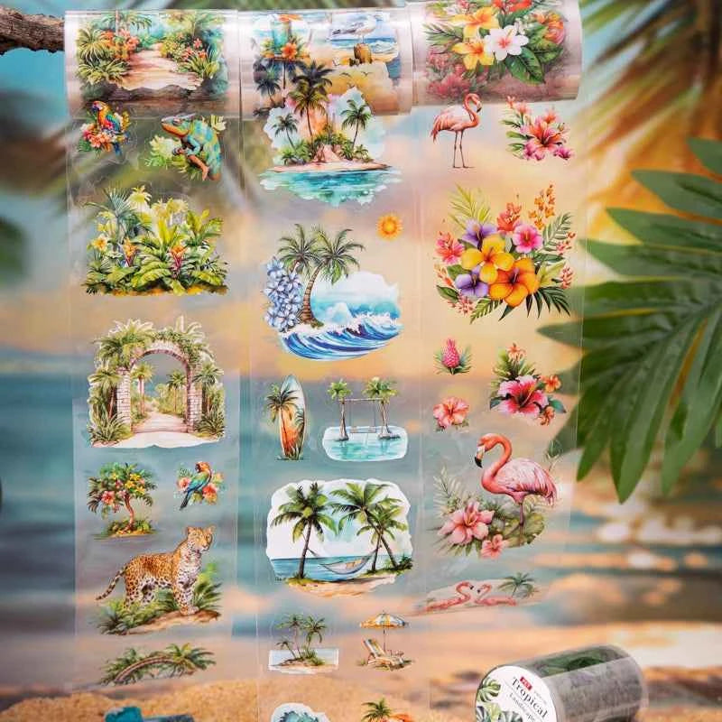 Tropical landscape Scroll Tape