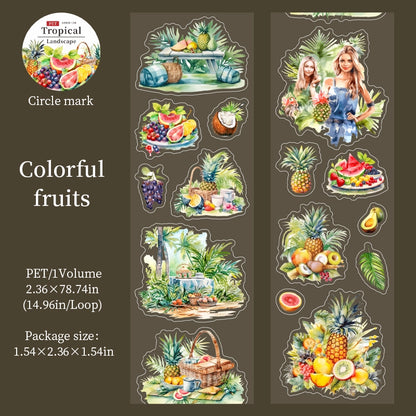 Tropical landscape Scroll Tape