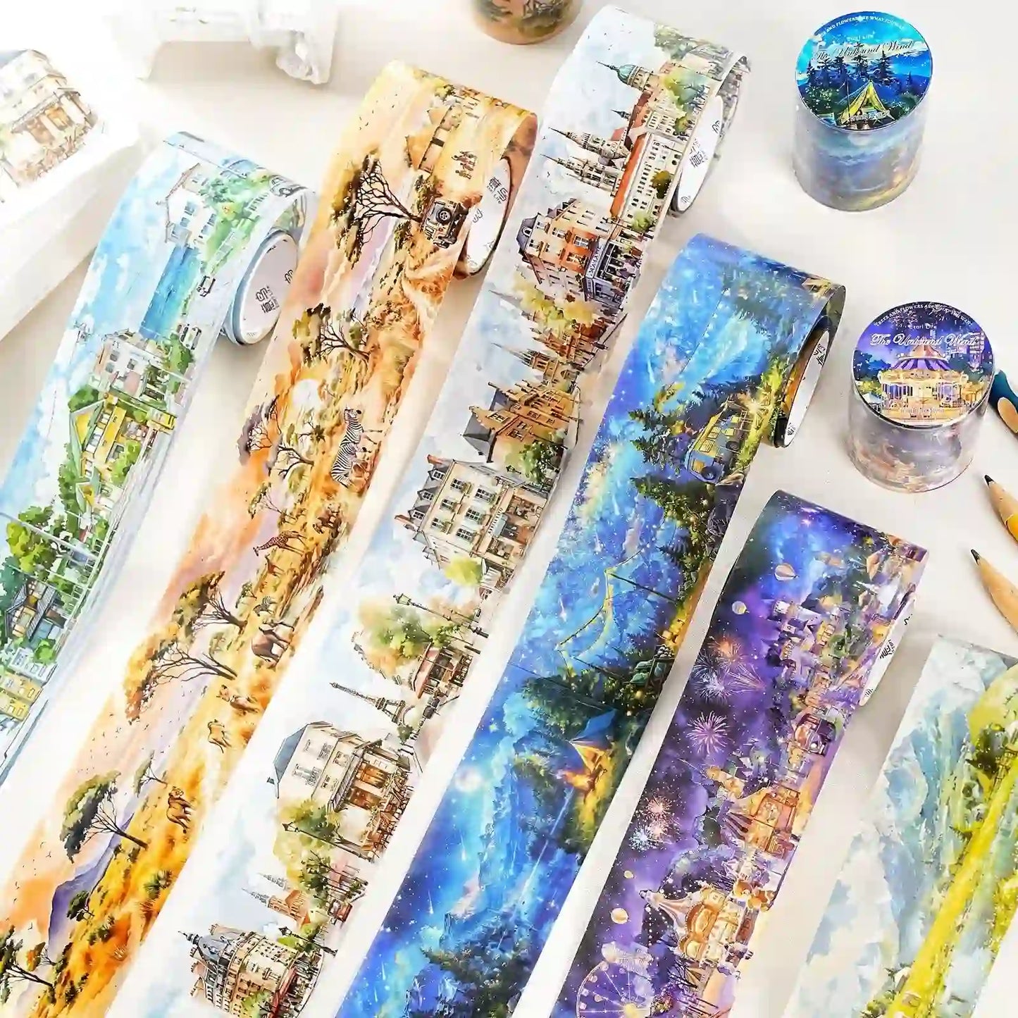 Free Watercolor Landscape Tape
