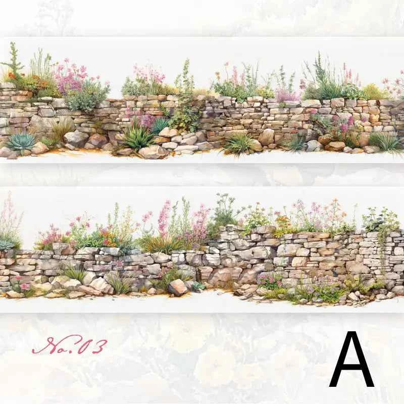 Green Flower Wall Tape