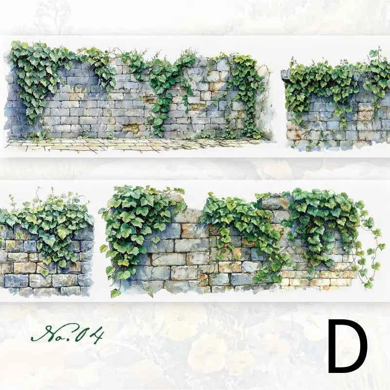 Green Flower Wall Tape