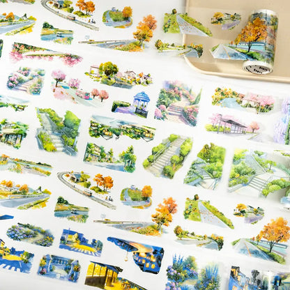 Seasonal Scenery Scroll Tape
