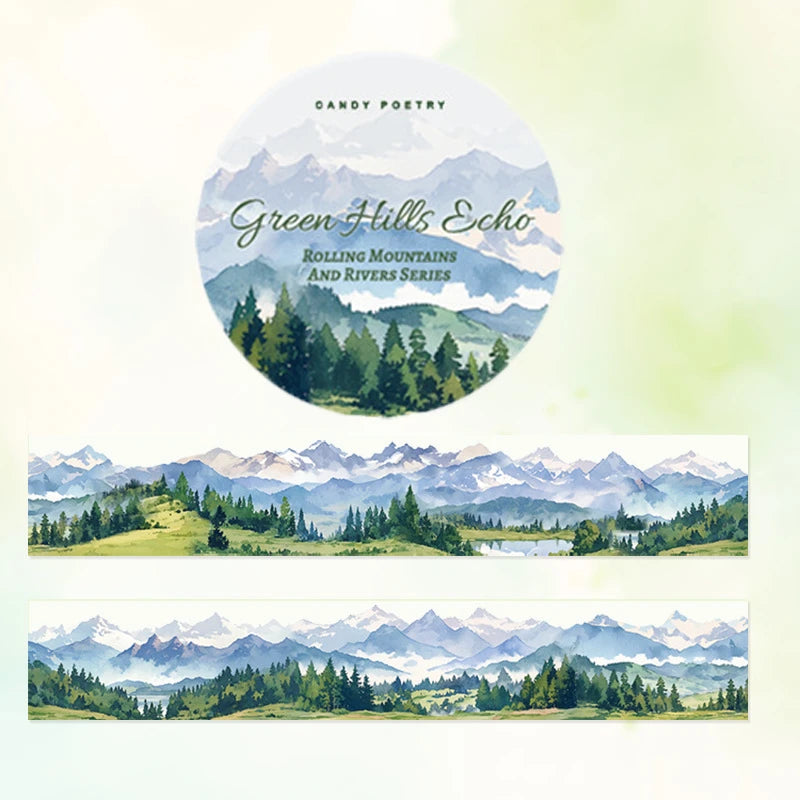Circulating Mountain Peaks and Rivers PET Tape