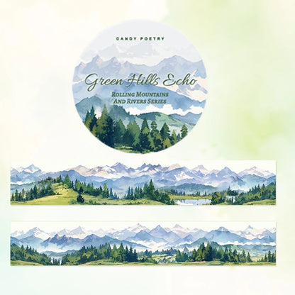 Circulating Mountain Peaks and Rivers PET Tape
