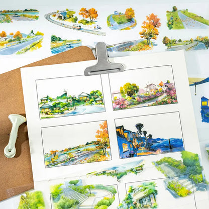 Seasonal Scenery Scroll Tape