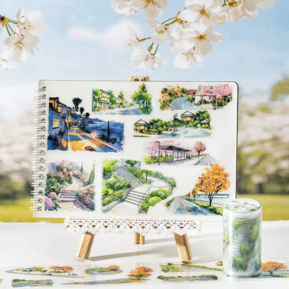 Seasonal Scenery Scroll Tape