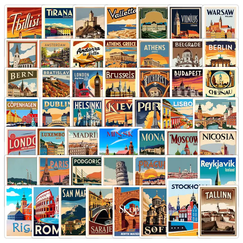 European Travel Stickers