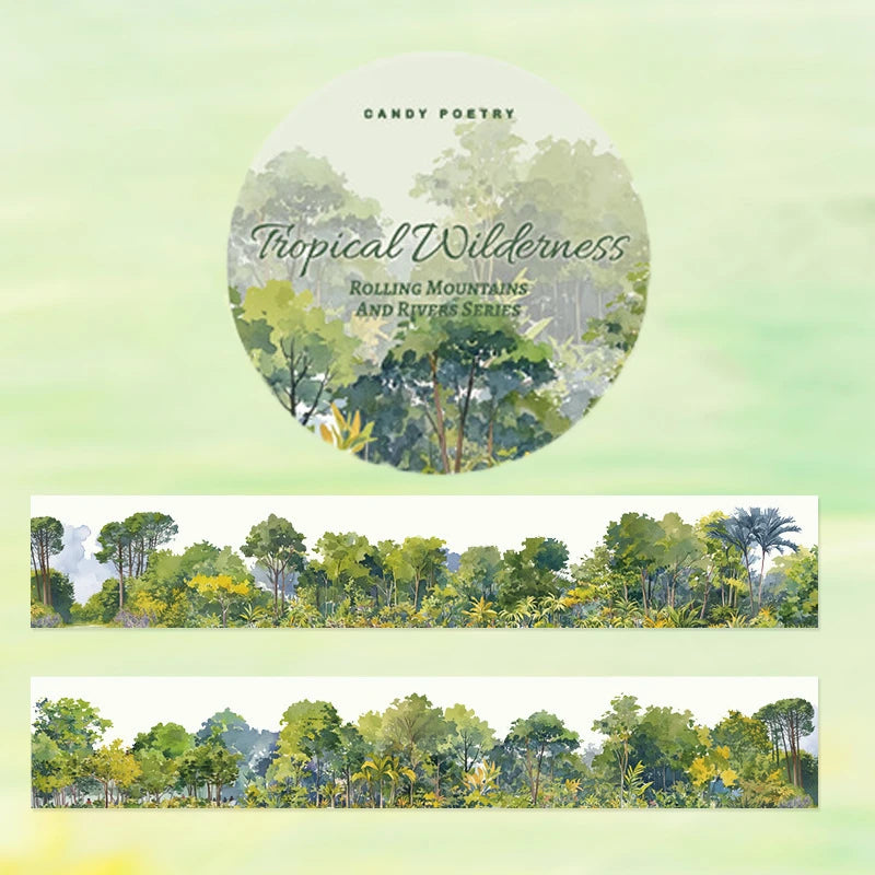 Circulating Mountain Peaks and Rivers PET Tape