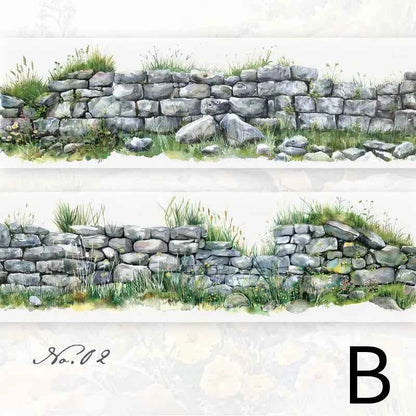 Green Flower Wall Tape