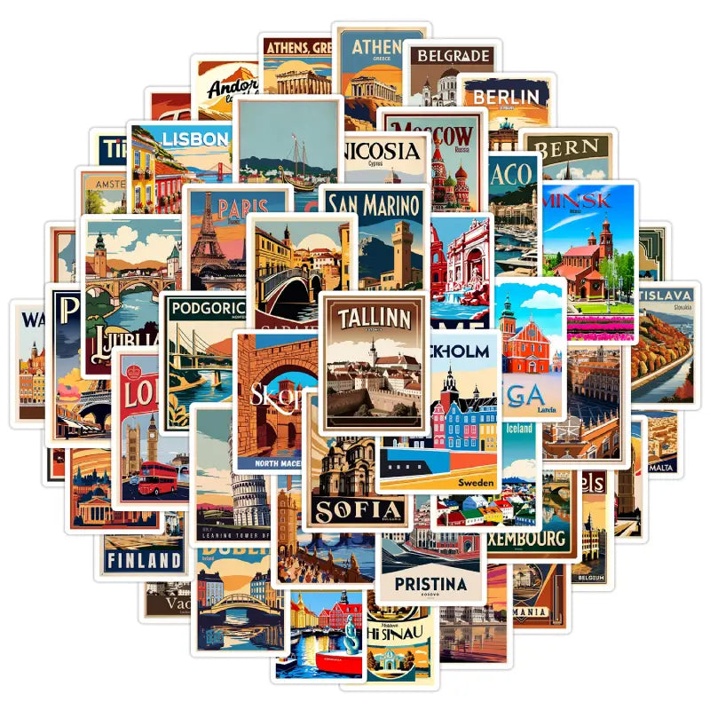 European Travel Stickers