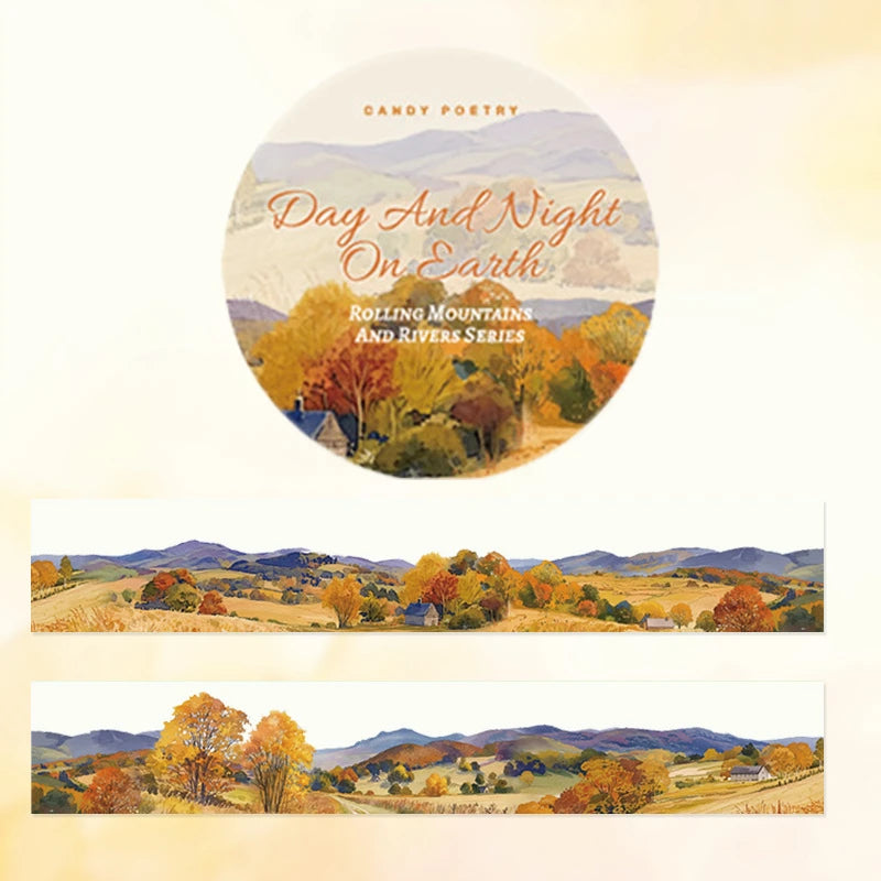 Circulating Mountain Peaks and Rivers PET Tape
