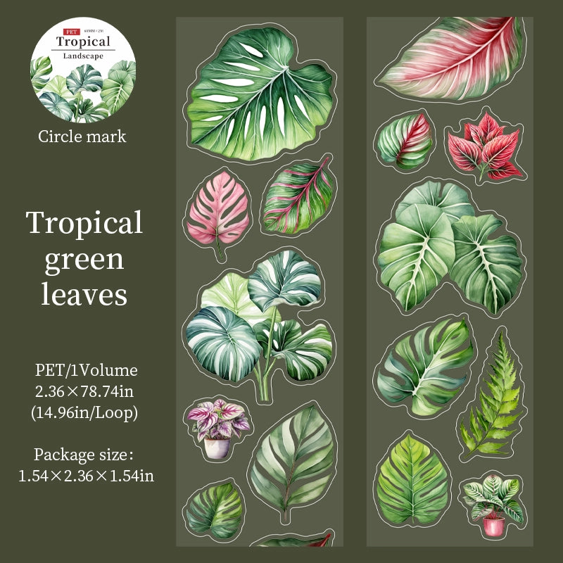 Tropical landscape Scroll Tape