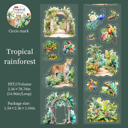 Tropical landscape Scroll Tape